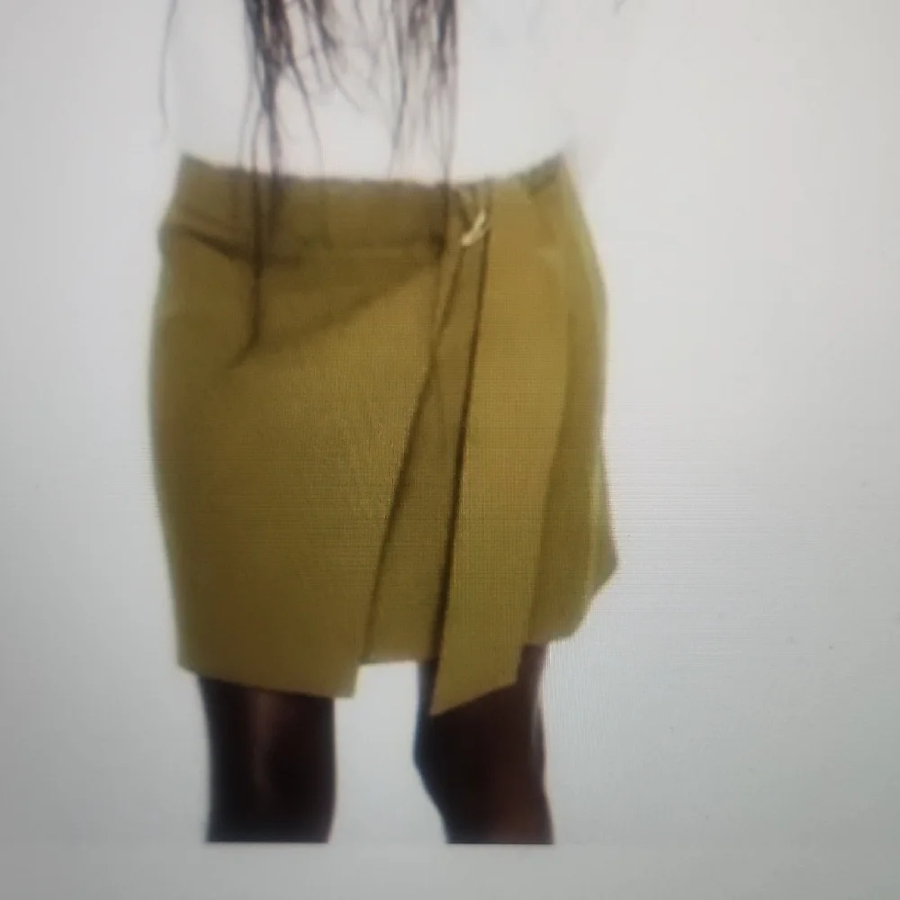 ZARA Olive Green Wrap Skirt Size XS